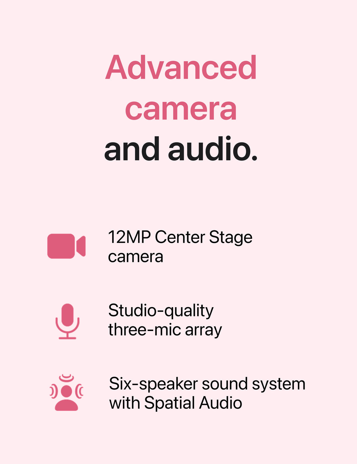 Advanced camera and audio