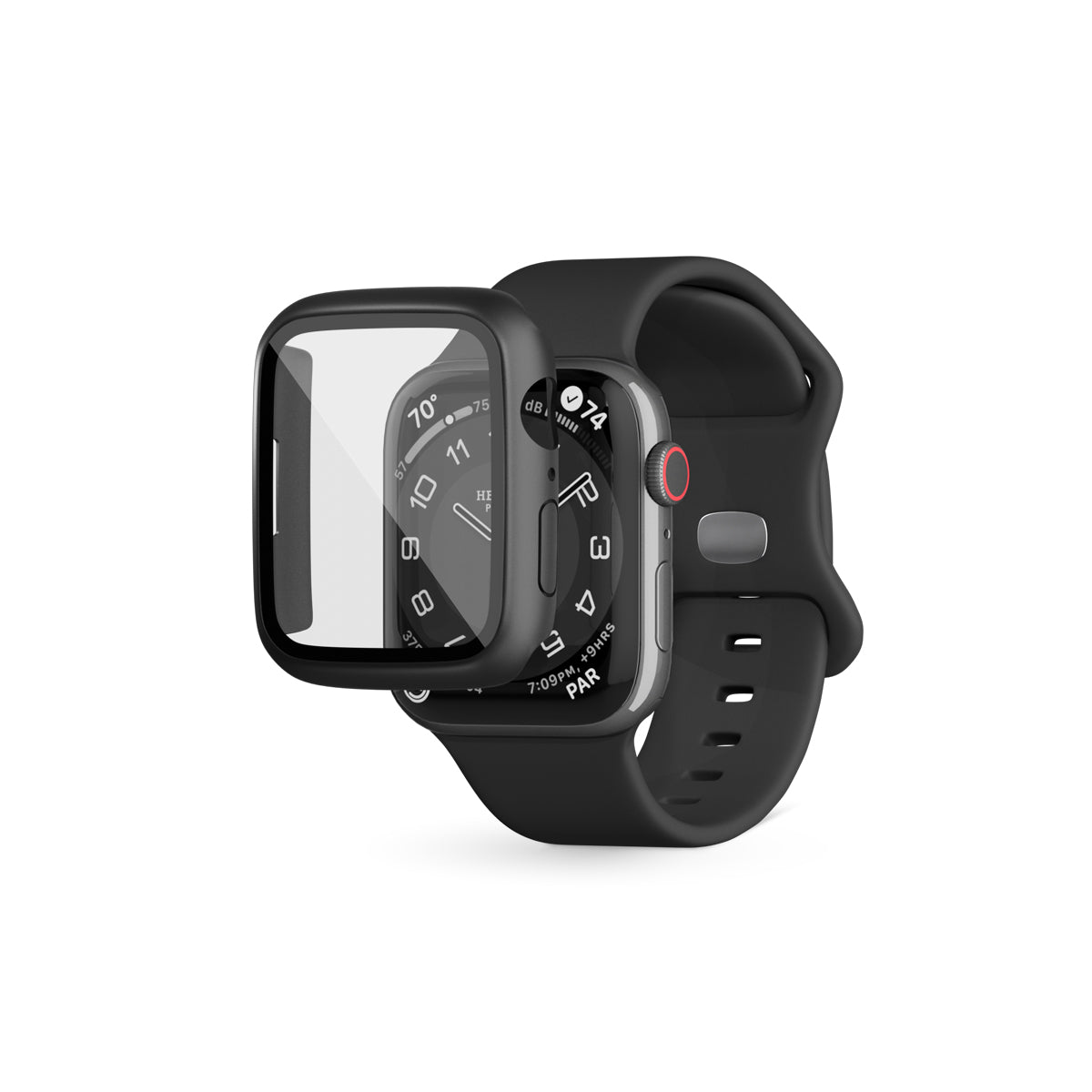Epico Glass Case – Apple Watch 7/8 45mm – Black