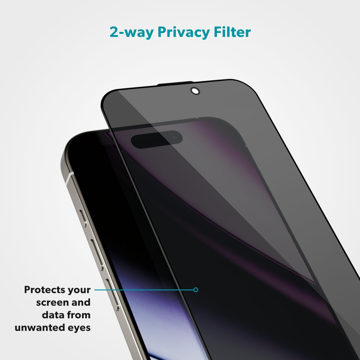Epico Privacy Glass 3D for iPhone 14 Pro/15/16 – with Install Frame