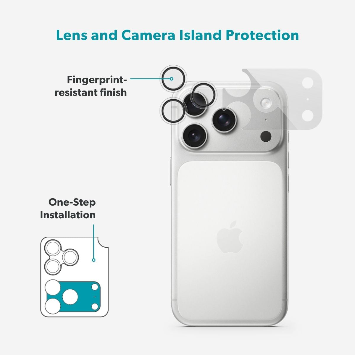 Epico Clear Anti-Reflective Lens Protector iPhone 18 Pro Max with One-Step Applicator