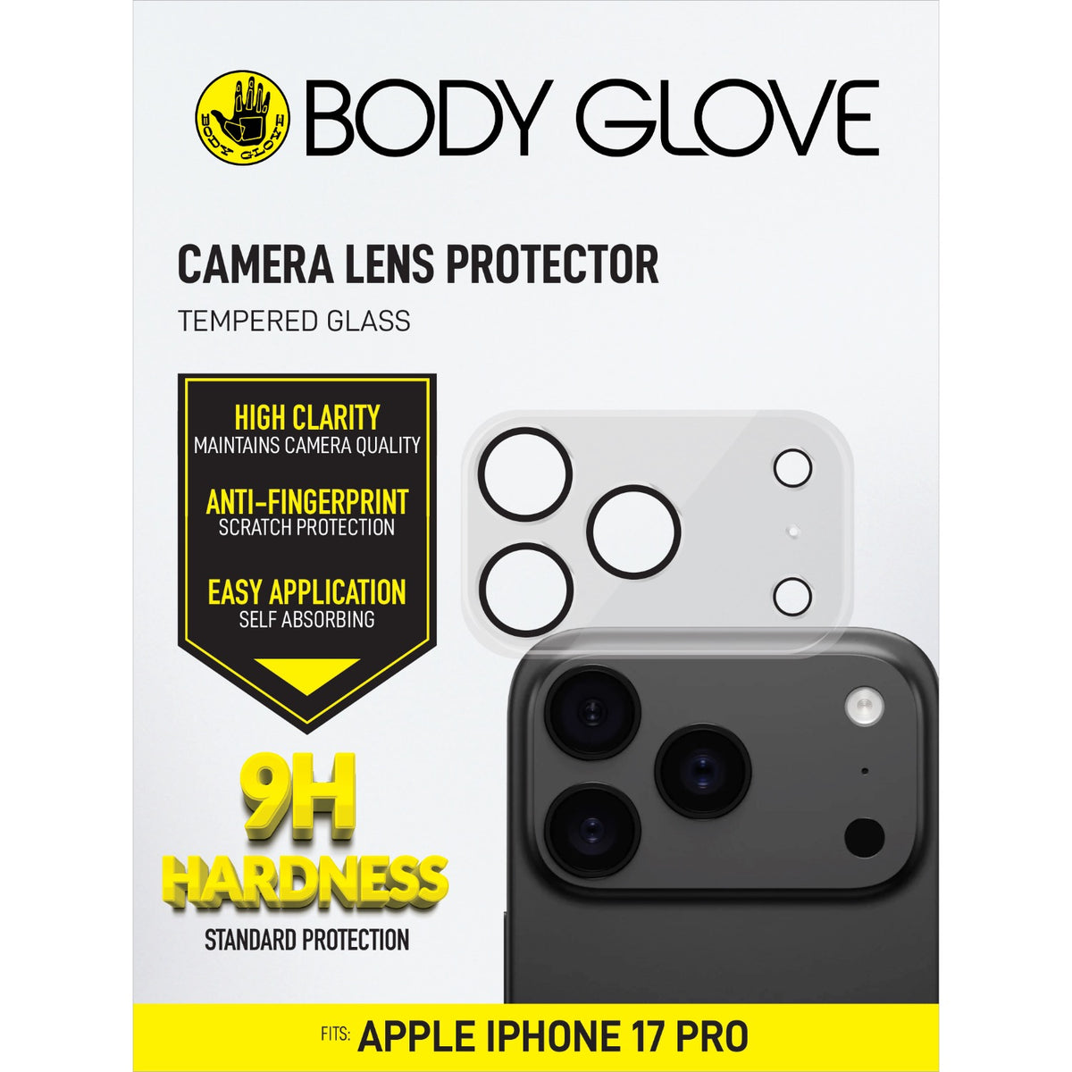 Body Glove iPhone 17 Pro Camera Lens Protector Black
