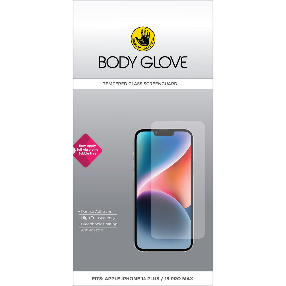 Body Glove iPhone 14/13/13 Pro Tempered Glass Screen Guard