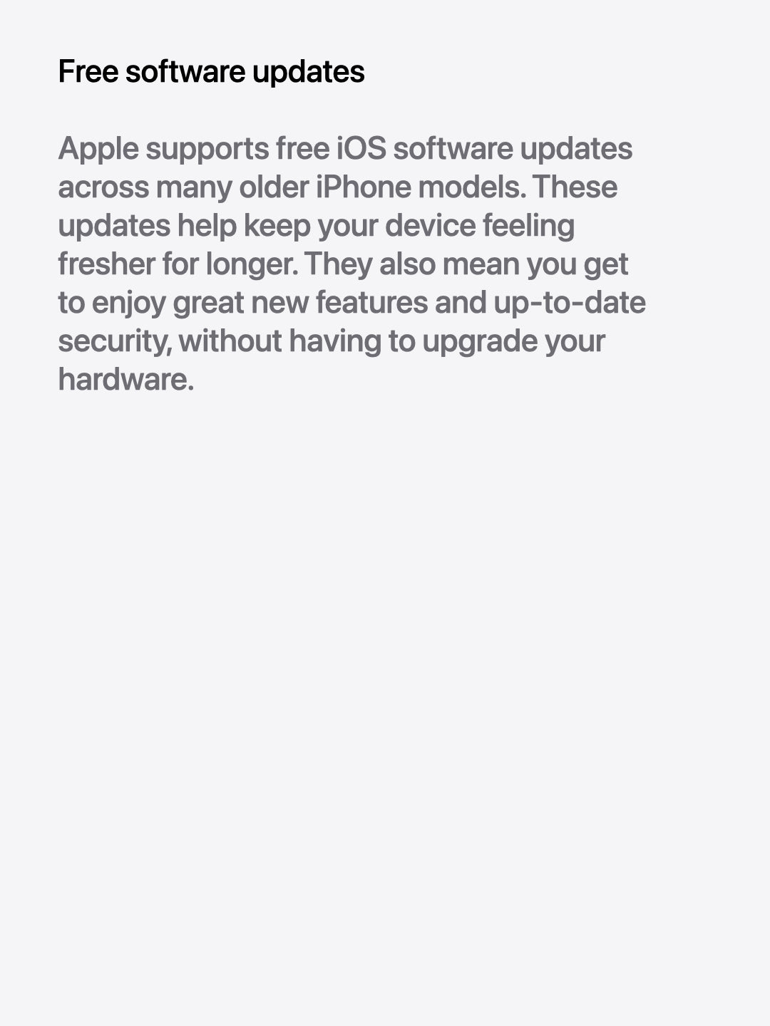 Free software updates