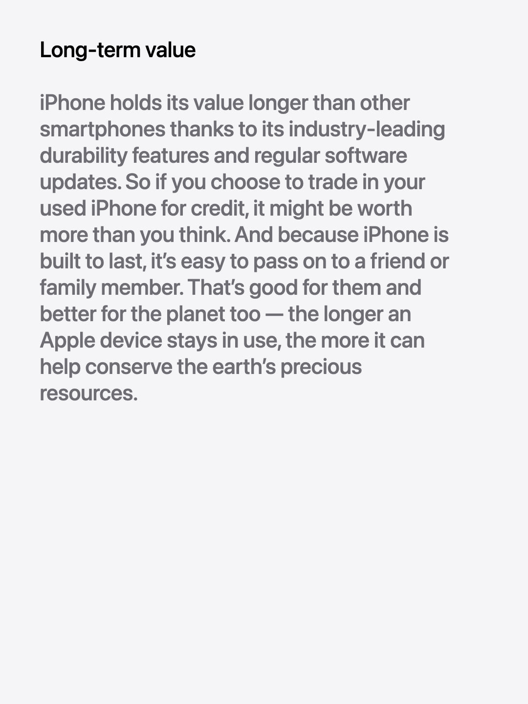 Long-term value